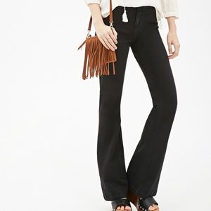 Forever 21 black classic flare jeans
